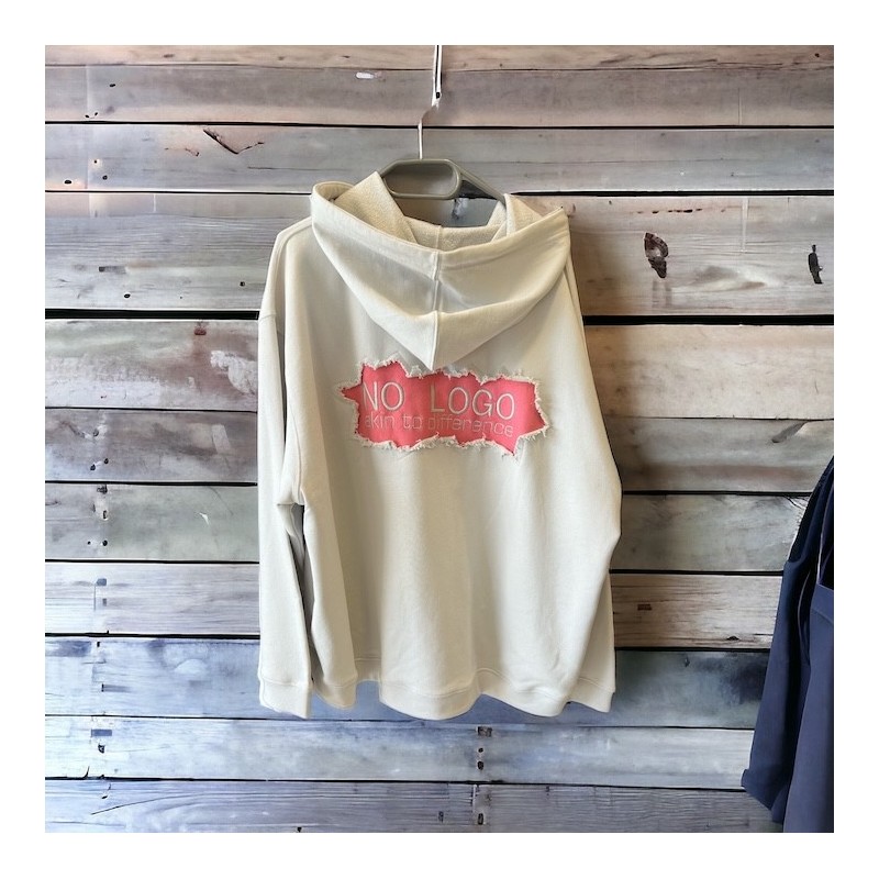 Hoodie DABI -  Ellefsen - Grey Pink