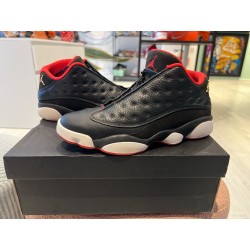 Jordan 13 Retro low Black.MTLC GLD-university red white